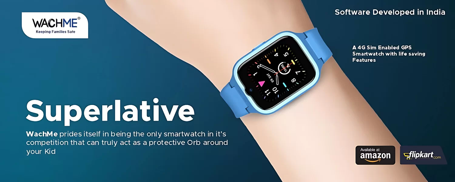 WachMe Kids Smartwatch For Age 5-15 years - WachMe Wear OS - Made In India