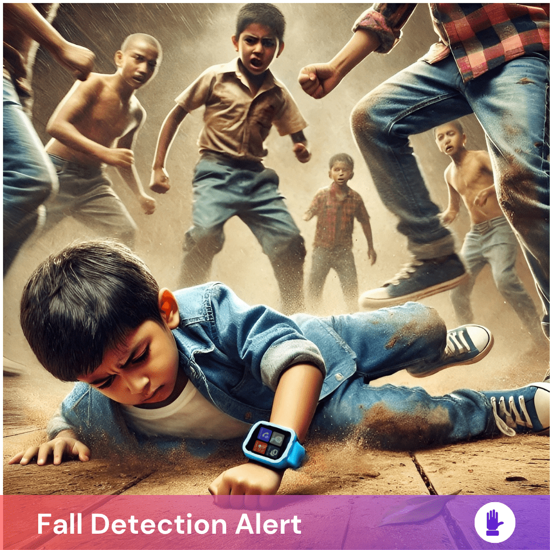 fall detection alert kids gps watch